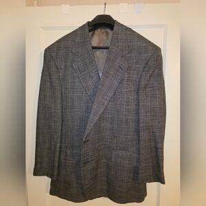Haggar City Casusls Men's Gray Plaid Blazer